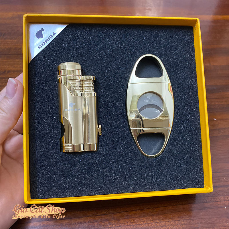 bộ khò cắt cohiba gold Bộ khò cắt cigar Cohiba CHB360