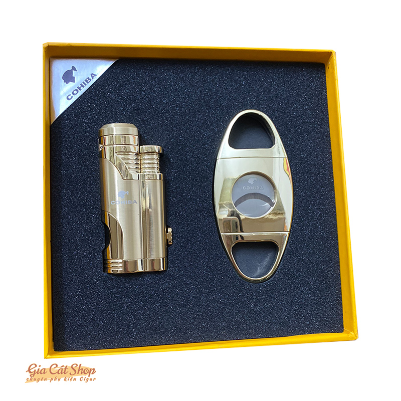 bộ phụ kiện khò cắt cohiba Bộ khò cắt cigar Cohiba CHB360