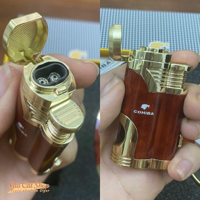 khò cigar cohiba 2 tia Bộ khò cắt cigar Cohiba CHB360