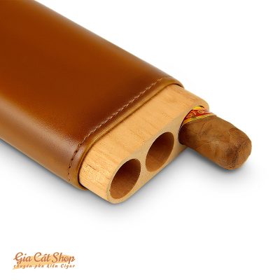 Bao da đựng cigar 3 điếu Golden Fire