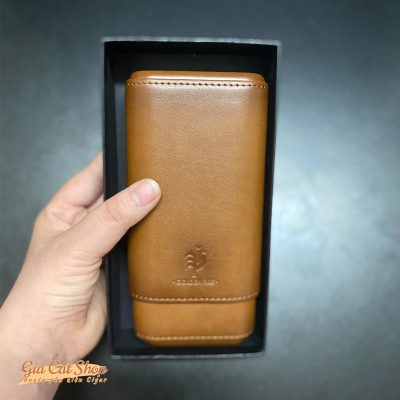 Bao da đựng cigar 3 điếu Golden Fire