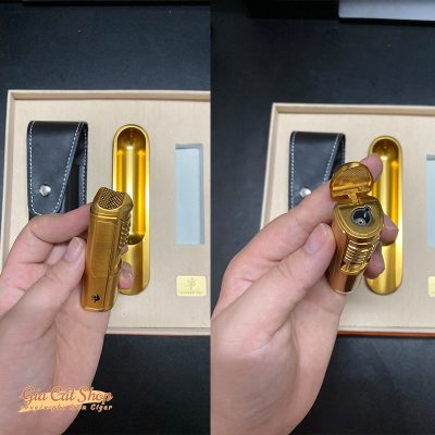 Bộ phụ kiện cigar khò gác điếu và bao da Golden Fire TZ233